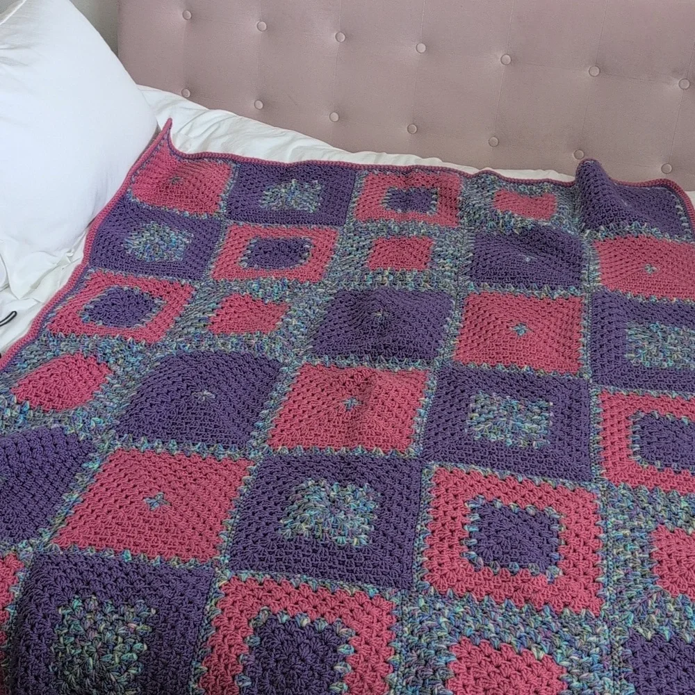 Colorful Crochet Blanket/Throw - Picture 5 of 7